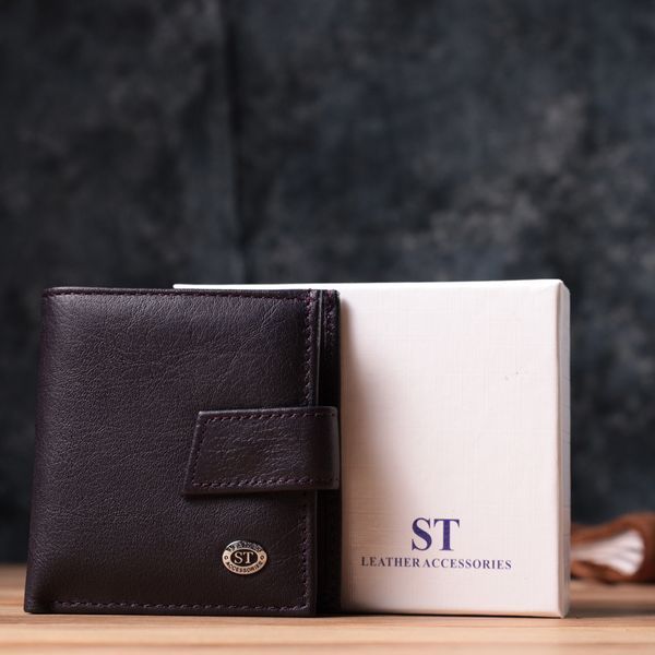Компактний жіночий гаманець із натуральної шкіри ST Leather 22855 Коричневий 22855 фото