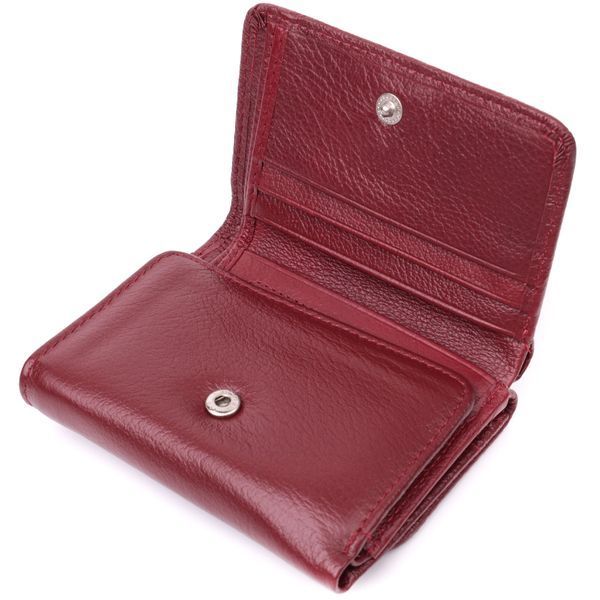 Шкіряний цікавий гаманець для жінок ST Leather 22507 Бордовий 22507 фото