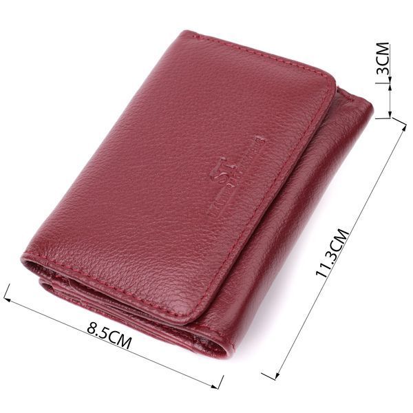 Шкіряний цікавий гаманець для жінок ST Leather 22507 Бордовий 22507 фото