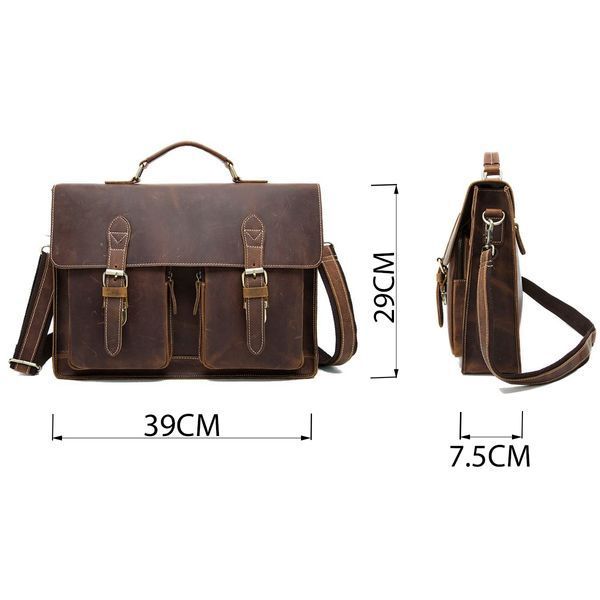Портфель мужской из кожи Vintage 14774 Коричневый 14774 фото