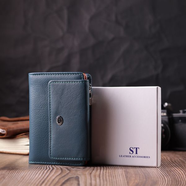 Интересный кошелек для женщин из натуральной кожи ST Leather 22504 Бирюзовый 22504 фото