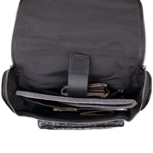 Рюкзак під рептилію шкіряний Vintage 20431 Чорний 20431 фото