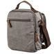 Універсальна текстильна чоловіча сумка на два відділення Vintage 20198 Сіра 20198 фото 2