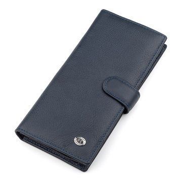 Чоловічий купюрник ST Leather 18365 (ST147) шкіряний Синій 18365 фото
