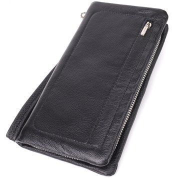 Жіночий шкіряний гаманець-клатч із відділенням під телефон ST Leather 23101 Чорний 23101 фото