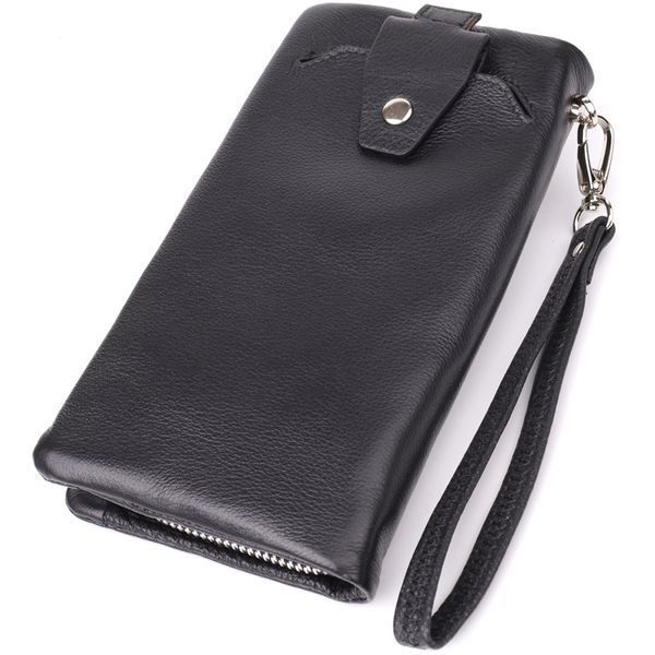 Жіночий шкіряний гаманець-клатч із відділенням під телефон ST Leather 23101 Чорний 23101 фото