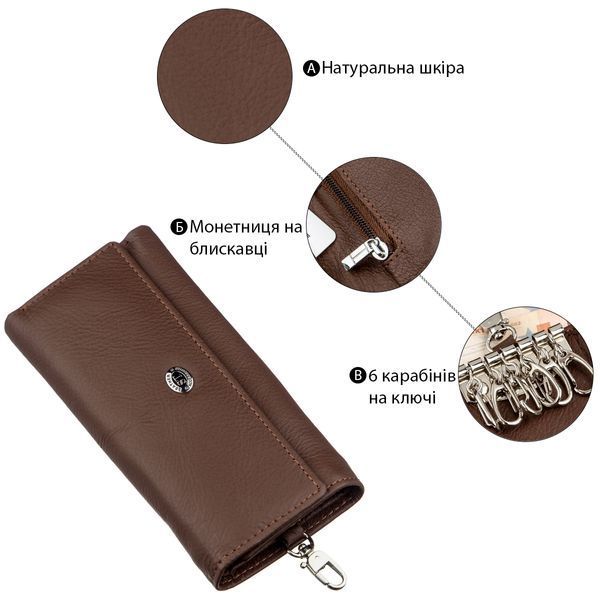 Мужской универсалный бумажник с ключницей ST Leather 18840 Коричневый 18840 фото