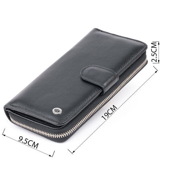 Вертикальный вместительный кошелек из кожи унисекс ST Leather 19300 Черный 19300 фото