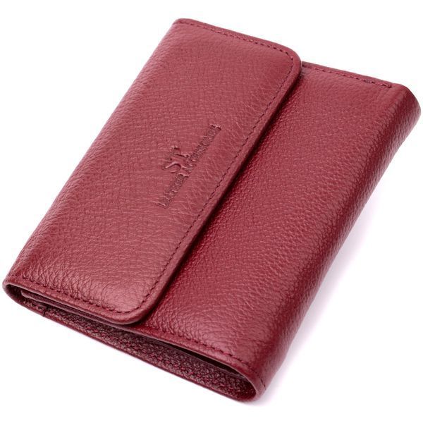 Жіночий шкіряний гаманець для карток купюр та монет ST Leather 19492 Бордовий 19492 фото