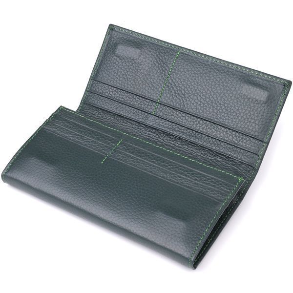 Удобный вертикальный кошелек из натуральной кожи ST Leather 23086 Зеленый 23086 фото