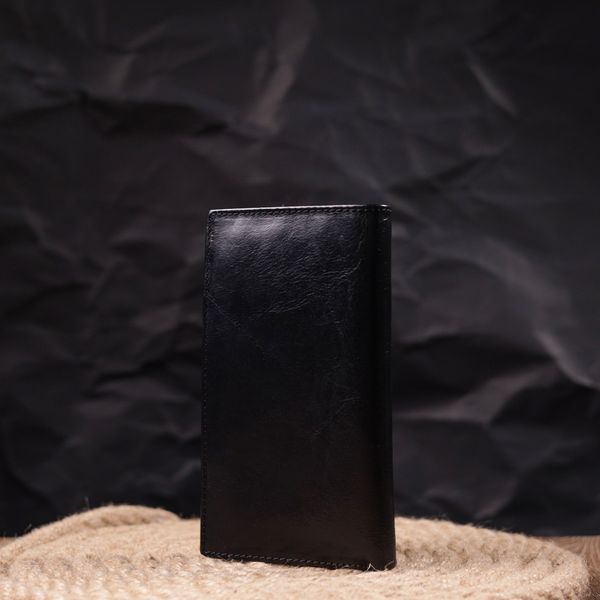 Вертикальний гаманець для чоловіків із натуральної шкіри ST Leather 19420 Чорний 19420 фото