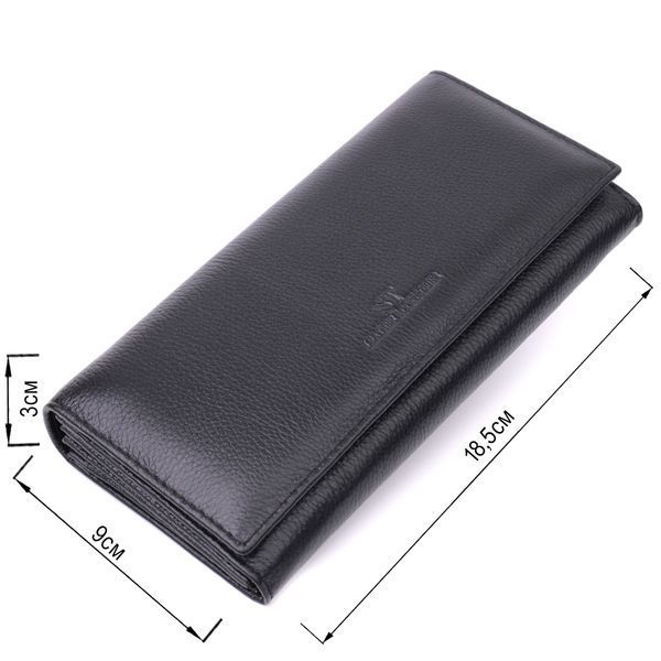Зручний жіночий гаманець з натуральної шкіри ST Leather 22523 Чорний 22523 фото