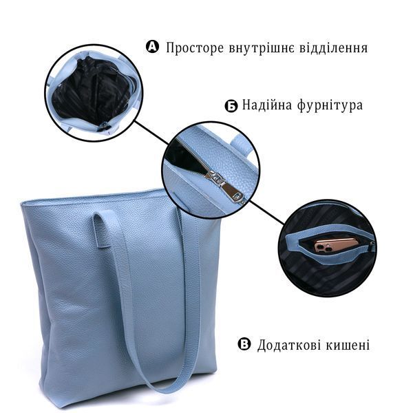Сучасна жіноча сумка-шоппер Shvigel 16361 Блакитний 16361 фото