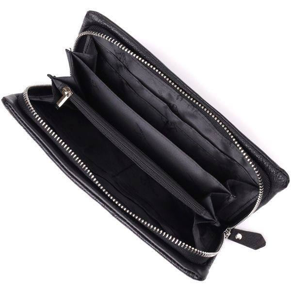 Жіночий шкіряний гаманець-клатч із відділенням під телефон ST Leather 23101 Чорний 23101 фото