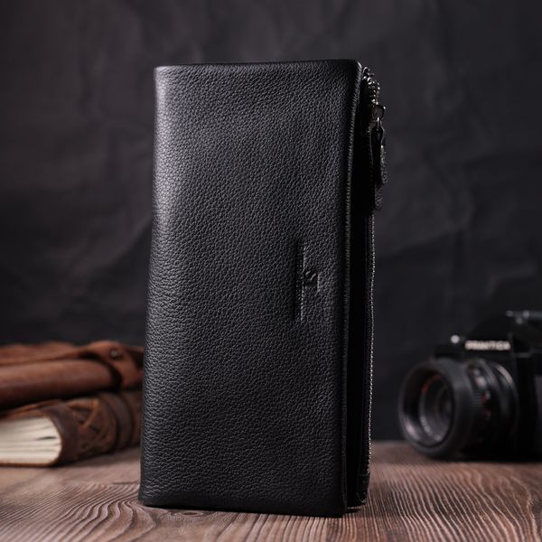 Женский кошелек-клатч с двумя молниями из натуральной кожи ST Leather 22527 Черный 22527 фото