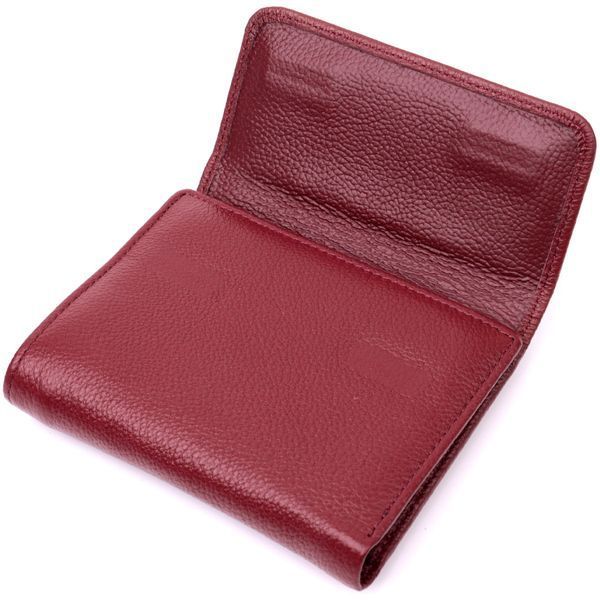 Жіночий шкіряний гаманець для карток купюр та монет ST Leather 19492 Бордовий 19492 фото