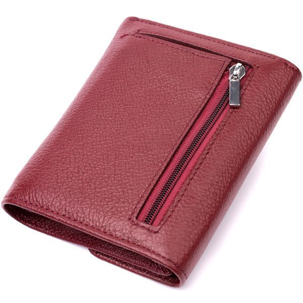 Жіночий шкіряний гаманець для карток купюр та монет ST Leather 19492 Бордовий 19492 фото