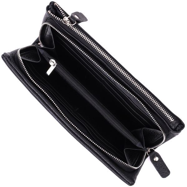 Женский кошелек-клатч с двумя молниями из натуральной кожи ST Leather 22527 Черный 22527 фото