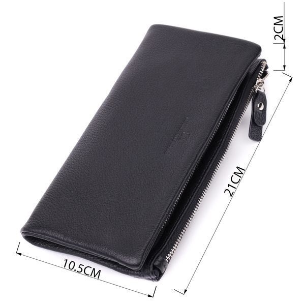 Женский кошелек-клатч с двумя молниями из натуральной кожи ST Leather 22527 Черный 22527 фото