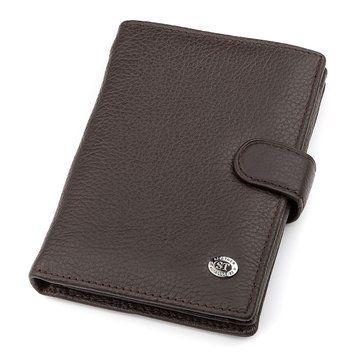 Чоловічий гаманець ST Leather 18331 (ST101) вертикальний Коричневий 18331 фото