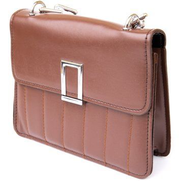 Горизонтальна сумка зі шкірозамінника Vintage sale_14907 Коричнева sale_14907 фото
