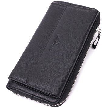 Функціональний гаманець-клатч унісекс з натуральної шкіри ST Leather 22529 Чорний 22529 фото