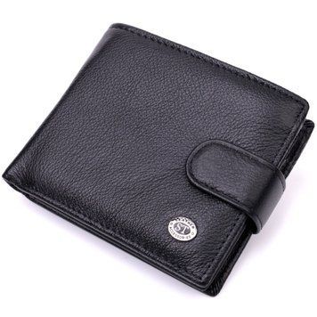 Классическое портмоне для мужчин с блоком для карт из натуральной кожи ST Leather 19473 Черное 19473 фото