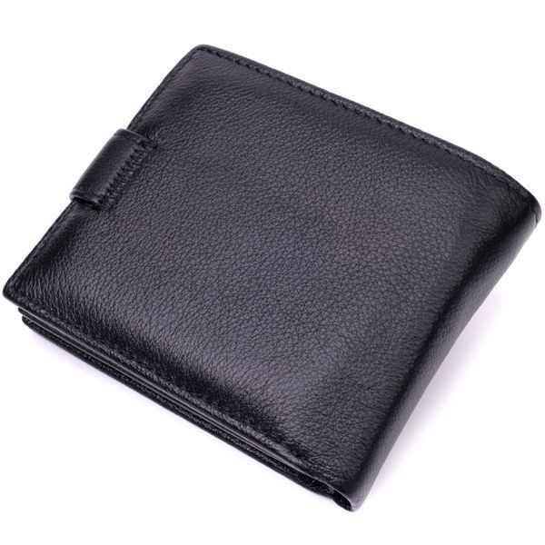 Классическое портмоне для мужчин с блоком для карт из натуральной кожи ST Leather 19473 Черное 19473 фото