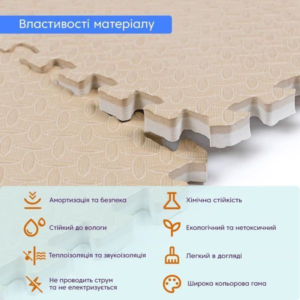 Напольное двустороннее покрытие CREAM and BEIGE 60*60cm*2cm (D) SW-00001846 SW-00001846 фото