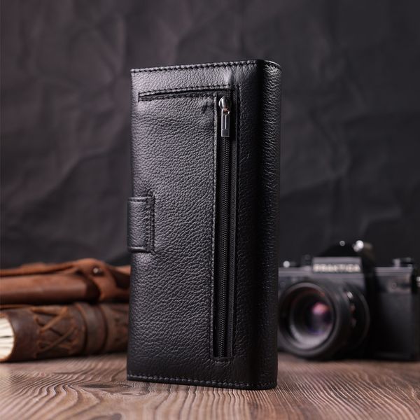 Жіночий шкіряний гаманець для карток купюр та монет ST Leather 22548 Чорний 22548 фото