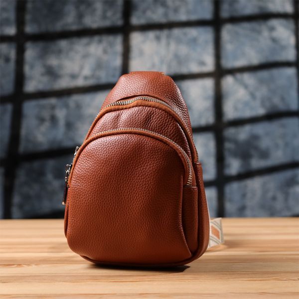 Женская кожаная сумка слинг Vintage 22938 Коричневый 22938 фото