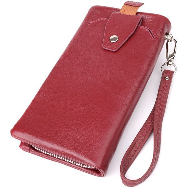 Кожаный женский кошелек-клатч с отделением под телефон ST Leather 23102 Бордовый 23102 фото