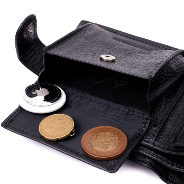 Классическое портмоне для мужчин с блоком для карт из натуральной кожи ST Leather 19473 Черное 19473 фото