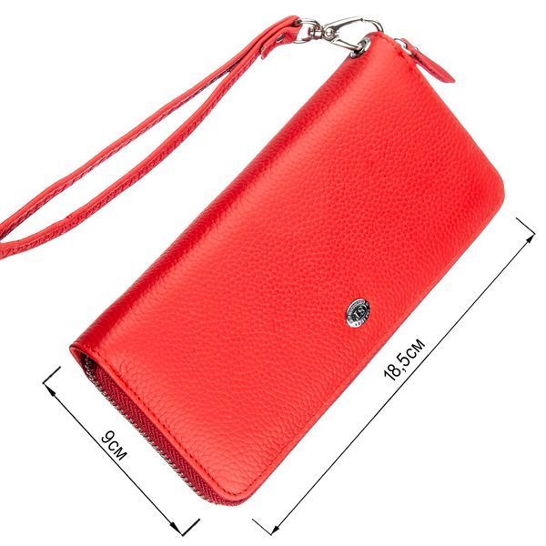 Жіночий шкіряний клатч для карток купюр та документів ST Leather 18931 Червоний 18931 фото