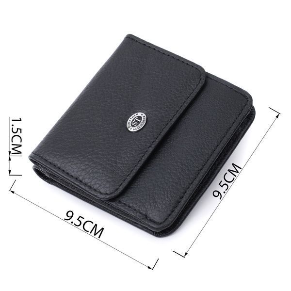 Жіночий шкіряний гаманець для карток купюр та монет ST Leather 22690 Чорний 22690 фото