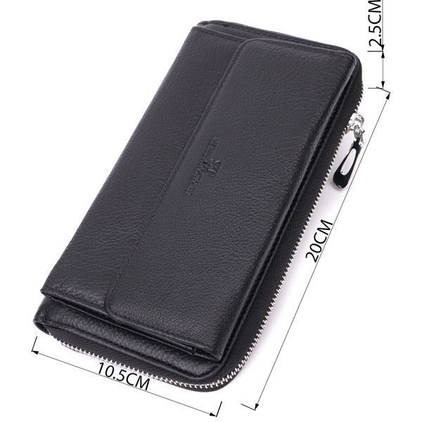 Функціональний гаманець-клатч унісекс з натуральної шкіри ST Leather 22529 Чорний 22529 фото