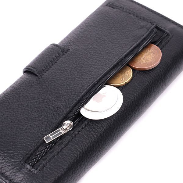 Жіночий шкіряний гаманець для карток купюр та монет ST Leather 22548 Чорний 22548 фото
