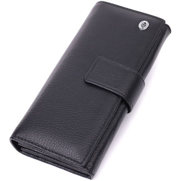 Жіночий шкіряний гаманець для карток купюр та монет ST Leather 22548 Чорний 22548 фото