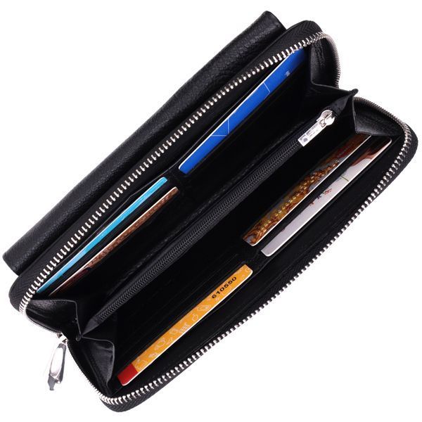 Функціональний гаманець-клатч унісекс з натуральної шкіри ST Leather 22529 Чорний 22529 фото