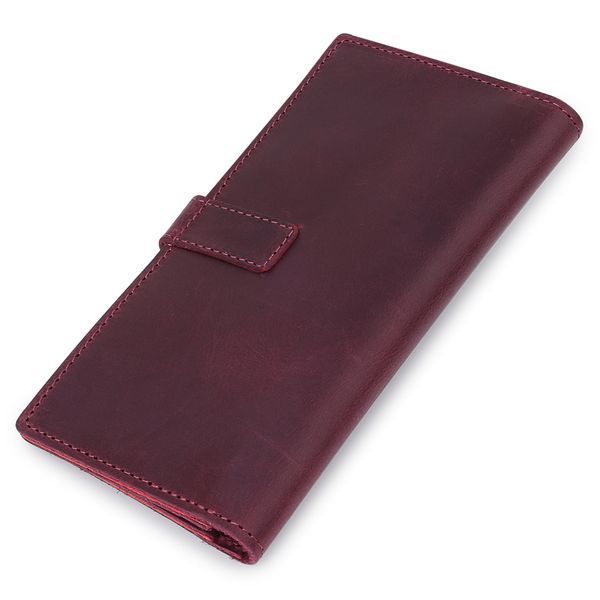 Кожаное женское матовое портмоне GRANDE PELLE 11561 Бордовый 11561 фото