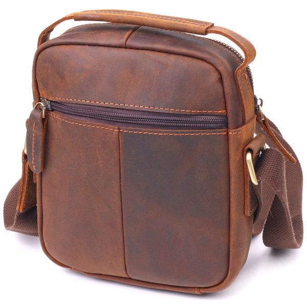 Винтажная мужская сумка из натуральной кожи 21293 Vintage Коричневая 21293 фото