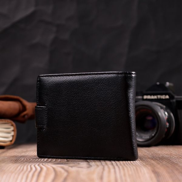 Классическое портмоне для мужчин с блоком для карт из натуральной кожи ST Leather 19473 Черное 19473 фото