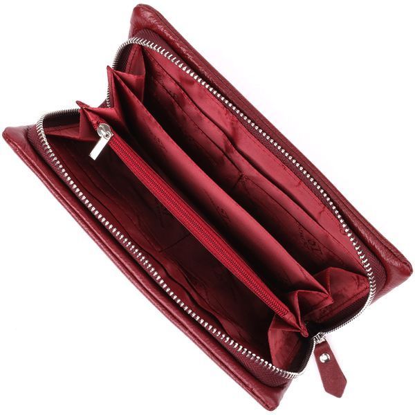 Кожаный женский кошелек-клатч с отделением под телефон ST Leather 23102 Бордовый 23102 фото