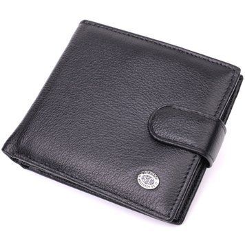 Чоловічий трендовий гаманець із натуральної шкіри ST Leather 22553 Чорний 22553 фото