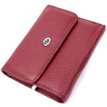 Шкіряний жіночий гаманець із монетницею ST Leather 19480 Бордовий 19480 фото