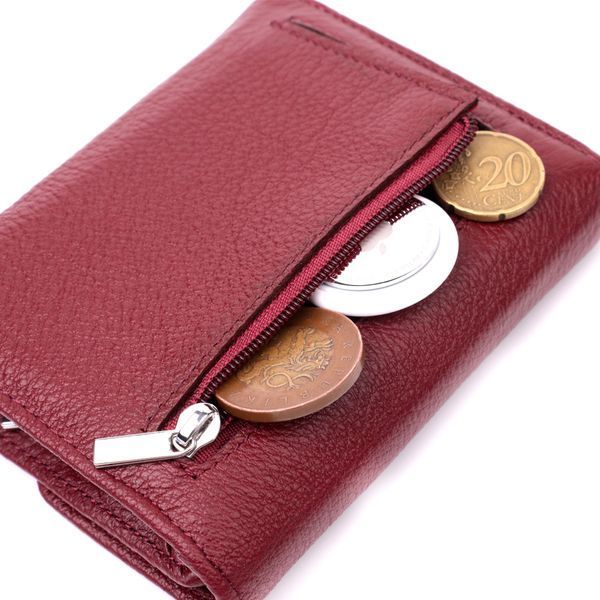 Кожаный женский кошелек с монетницей ST Leather 19480 Бордовый 19480 фото