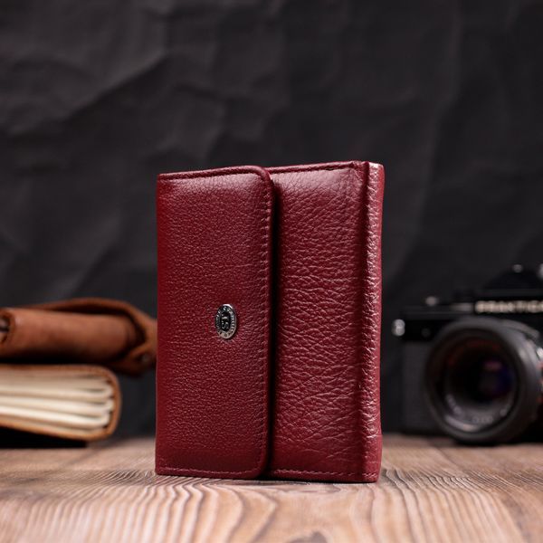 Кожаный женский кошелек с монетницей ST Leather 19480 Бордовый 19480 фото