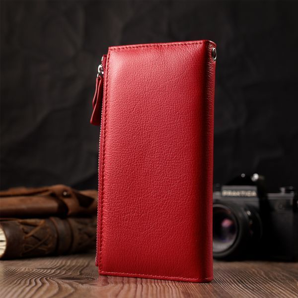 Жіночий вертикальний гаманець з натуральної шкіри ST Leather 22536 Червоний 22536 фото
