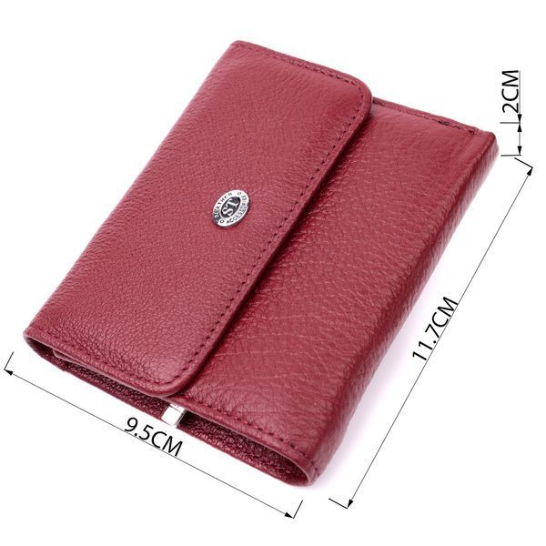 Кожаный женский кошелек с монетницей ST Leather 19480 Бордовый 19480 фото