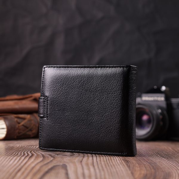 Чоловічий трендовий гаманець із натуральної шкіри ST Leather 22553 Чорний 22553 фото